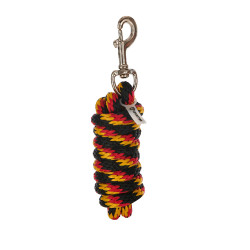 Capestro in nylon con lunghina Red Trim Equestro Nero / rosso / giallo Capestro in nylon con lunghina Red Trim Equestro Nero / rosso / giallo