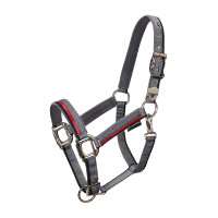 Capestro in nylon con lunghina Red Trim Equestro Turchese / rosso / blu navy