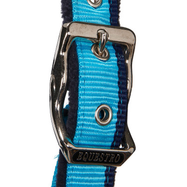 Capestro in nylon con lunghina Red Trim Equestro Turchese / rosso / blu navy Capestro in nylon con lunghina Red Trim Equestro Turchese / rosso / blu navy