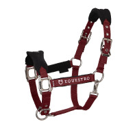 Capestro in nylon con lunghina e imbottitura in pile Equestro Nero