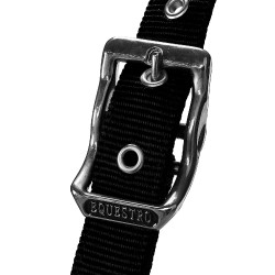 Capestro in nylon con lunghina e imbottitura in pile Equestro Nero Capestro in nylon con lunghina e imbottitura in pile Equestro Nero