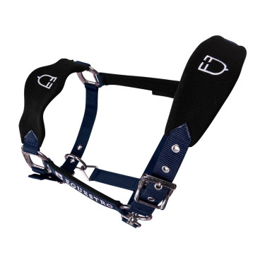 Capestro in nylon con lunghina e imbottitura in pile Equestro Marina Blu marino Capestro in nylon con lunghina e imbottitura in pile Equestro Marina Blu marino