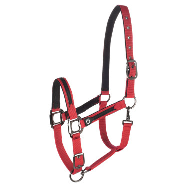 Capestro in nylon con lunghina Elegance Equestro Rosso