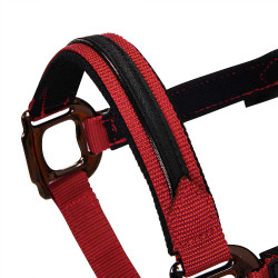 Capestro in nylon con lunghina Elegance Equestro Rosso