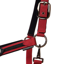 Capestro in nylon con lunghina Elegance Equestro Rosso