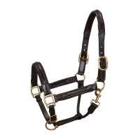 Capezzina in cuoio superiore Equestro Marrone scuro