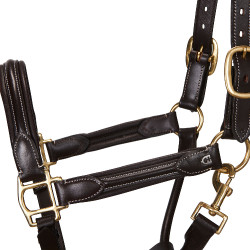 Capezzina in cuoio superiore Equestro Marrone scuro Capezzina in cuoio superiore Equestro Marrone scuro