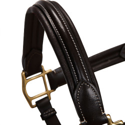 Capezzina in cuoio superiore Equestro Marrone scuro Capezzina in cuoio superiore Equestro Marrone scuro