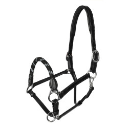 Capestro in cuoio con protezione ergonomica e capezzina in corda Acavallo