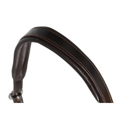 Capestro in cuoio con protezione ergonomica e capezzina in corda Acavallo Marrone scuro