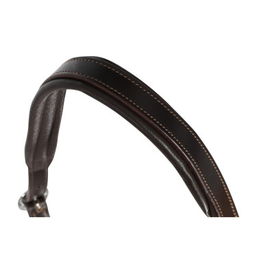 Capestro in cuoio con protezione ergonomica e capezzina in corda Acavallo Marrone scuro