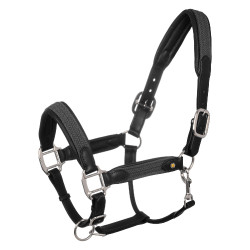 Capezzina in cuoio con inserti in nylon intrecciato Equestro