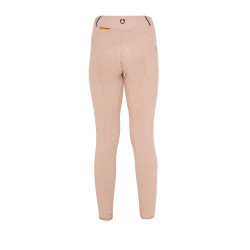 Leggings da bambina aderenti con grip e logo Equestro Cammeo rosa Leggings da bambina aderenti con grip e logo Equestro Cammeo rosa