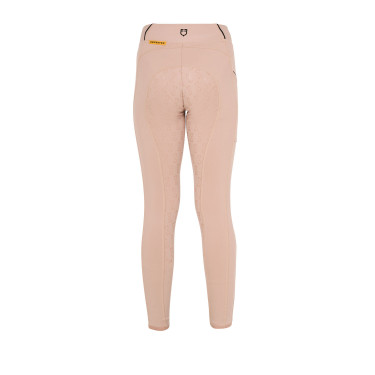 Leggings da bambina aderenti con grip e logo Equestro Leggings da bambina aderenti con grip e logo Equestro