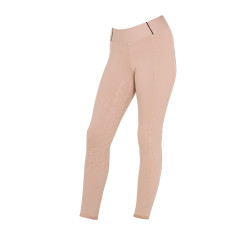 Leggings da bambina aderenti con grip e logo Equestro Cammeo rosa Leggings da bambina aderenti con grip e logo Equestro Cammeo rosa