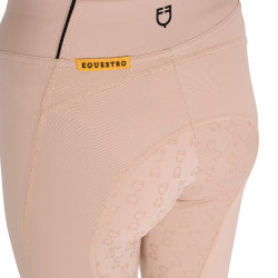 Leggings da bambina aderenti con grip e logo Equestro Cammeo rosa Leggings da bambina aderenti con grip e logo Equestro Cammeo rosa