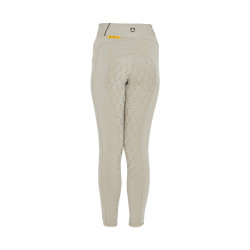 Leggings da bambina aderenti con grip e logo Equestro Tan Oxford Rosa