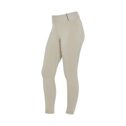 Leggings da bambina aderenti con grip e logo Equestro Tan Oxford Rosa