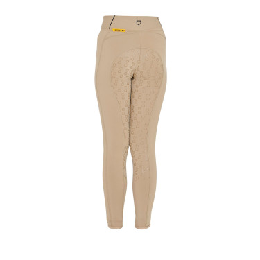 Leggings da bambina aderenti con grip e logo Equestro Leggings da bambina aderenti con grip e logo Equestro