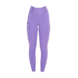Leggings da bambina aderenti con grip e logo Equestro Dalia viola Leggings da bambina aderenti con grip e logo Equestro Dalia viola