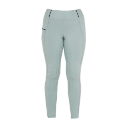 Leggings da bambina aderenti con grip e logo Equestro Nebbia grigia Blu Leggings da bambina aderenti con grip e logo Equestro Nebbia grigia Blu