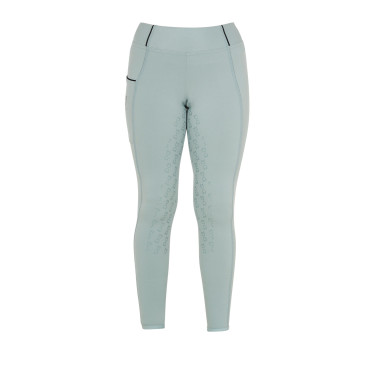 Leggings da bambina aderenti con grip e logo Equestro Leggings da bambina aderenti con grip e logo Equestro