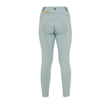 Leggings da bambina aderenti con grip e logo Equestro Leggings da bambina aderenti con grip e logo Equestro