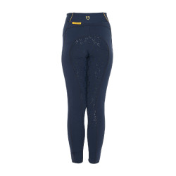 Leggings da bambina aderenti con grip e logo Equestro Blazer marine Blu marino Leggings da bambina aderenti con grip e logo Equestro Blazer marine Blu marino