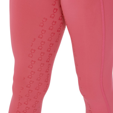 Leggings da bambina aderenti con grip e logo Equestro Leggings da bambina aderenti con grip e logo Equestro