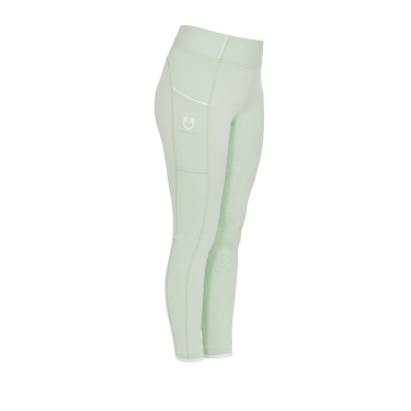 Leggings da bambina aderenti con grip e logo Equestro Leggings da bambina aderenti con grip e logo Equestro