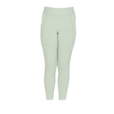 Leggings da bambina aderenti con grip e logo Equestro Leggings da bambina aderenti con grip e logo Equestro