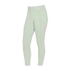 Leggings da bambina aderenti con grip e logo Equestro Verde chiaro Leggings da bambina aderenti con grip e logo Equestro Verde chiaro