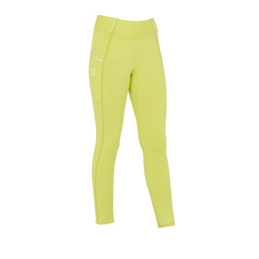 Leggings da bambina aderenti con grip e logo Equestro Leggings da bambina aderenti con grip e logo Equestro
