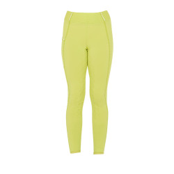Leggings da bambina aderenti con grip e logo Equestro Limone Giallo Leggings da bambina aderenti con grip e logo Equestro Limone Giallo