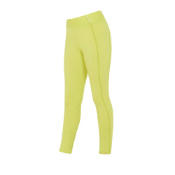 Leggings da bambina aderenti con grip e logo Equestro Limone Giallo Leggings da bambina aderenti con grip e logo Equestro Limone Giallo