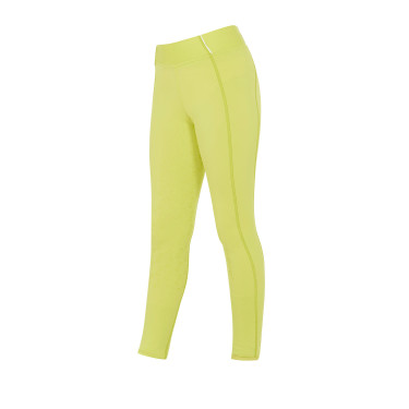 Leggings da bambina aderenti con grip e logo Equestro Leggings da bambina aderenti con grip e logo Equestro