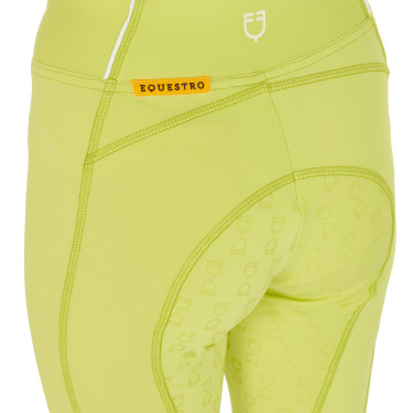 Leggings da bambina aderenti con grip e logo Equestro Leggings da bambina aderenti con grip e logo Equestro