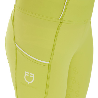 Leggings da bambina aderenti con grip e logo Equestro Leggings da bambina aderenti con grip e logo Equestro