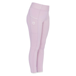 Leggings da bambina aderenti con grip e logo Equestro Lilla Blu Leggings da bambina aderenti con grip e logo Equestro Lilla Blu