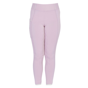 Leggings da bambina aderenti con grip e logo Equestro Leggings da bambina aderenti con grip e logo Equestro