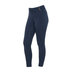 Leggings da bambina aderenti con grip e logo Equestro Marina Blu marino Leggings da bambina aderenti con grip e logo Equestro Marina Blu marino