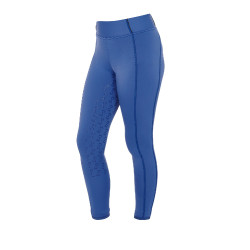Leggings da bambina aderenti con grip e logo Equestro Blu reale Leggings da bambina aderenti con grip e logo Equestro Blu reale