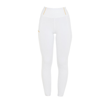 Leggings da bambina aderenti con grip e logo Equestro Leggings da bambina aderenti con grip e logo Equestro