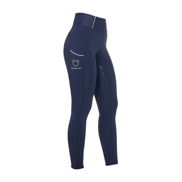 Leggings aderenti da donna con strass Equestro Blazer marine Blu marino