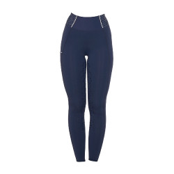 Leggings aderenti da donna con strass Equestro Blazer marine Blu marino