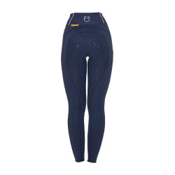 Leggings aderenti da donna con strass Equestro Blazer marine Blu marino
