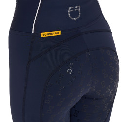 Leggings aderenti da donna con strass Equestro Blazer marine Blu marino