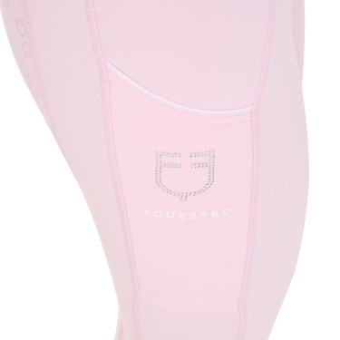 Leggings aderenti da donna con strass Equestro Ballerine Rosa