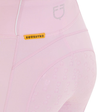 Leggings aderenti da donna con strass Equestro Ballerine Rosa