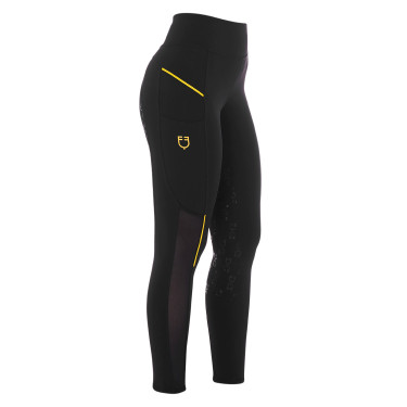 Leggings aderenti da donna con inserti in micro-mesh Equestro